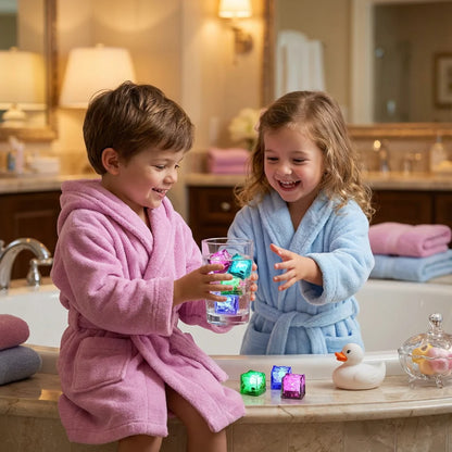 Light-Up Bath Cubes Toy for Kids, Set of 6